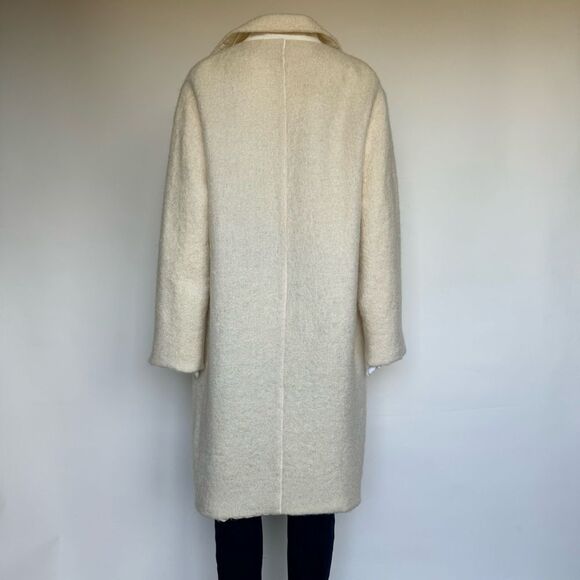 Authentic Fendi Vintage Ivory Cream Natural Mohair Wool Blend Knit Coat 42 XS - Picture 10 of 17